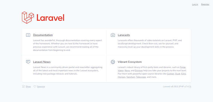 Laravel Register Page