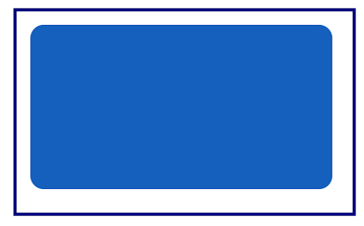 Blue Rectangle With Round Corners And White Padding
