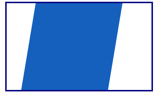 Blue Trapezoid In Rectangle With White Padding