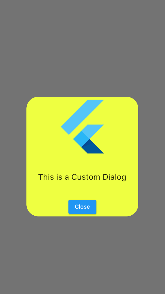 Flutter Dialog with a Green Background