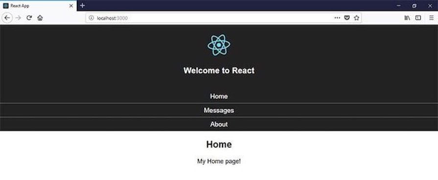 Updated Output In Browser Window Showing React Router Dom Route Srcset