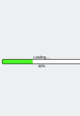 The Final Progress Bar With A Green Loading Bar Animation Increasing The Percentage
