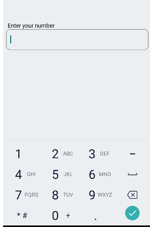 Phone Pad for TextInput