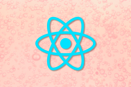 React Logo Over a Pink Background