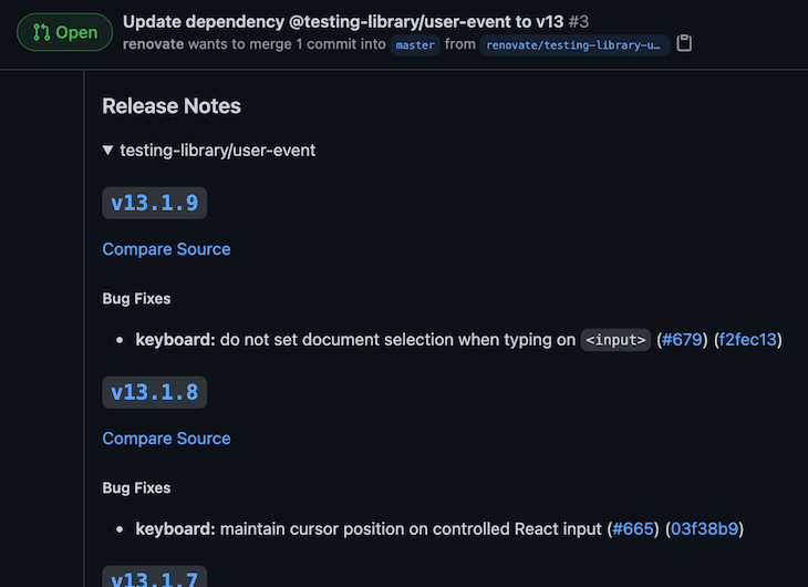 Notes Listing The Changes Brought With The Current Update
