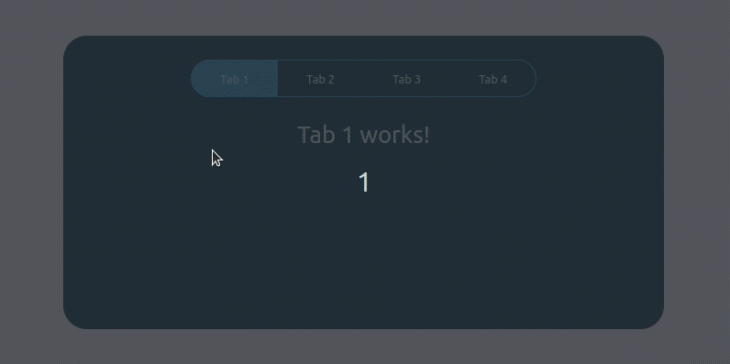 Creating four tabs in the component
