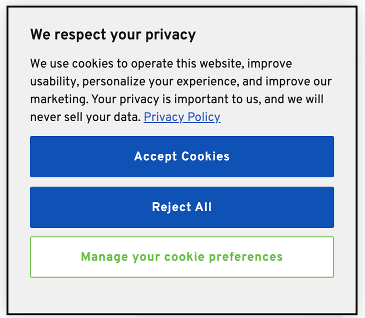 A better cookie notice example