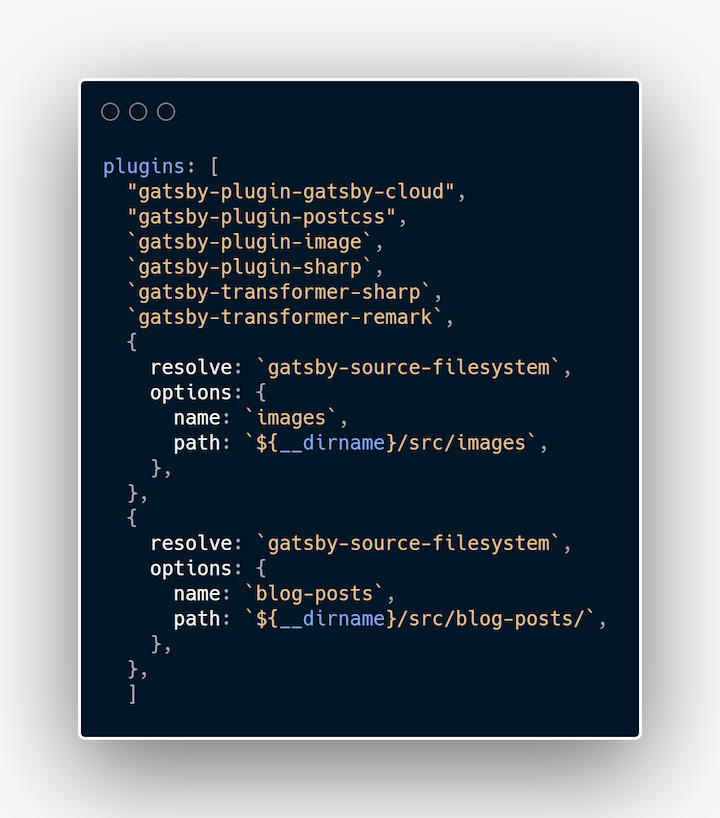 Gatsby and Tailwind CSS Config File Example