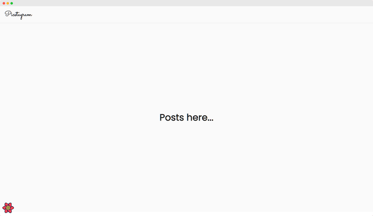 Blank Scrolling Feed Page Where Photos Will Eventually Be Placed