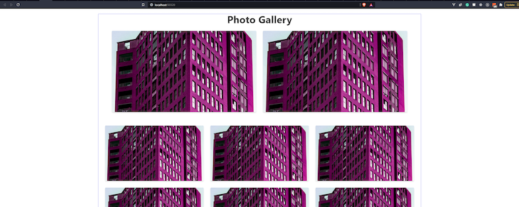 Basic photo gallery Svelte app