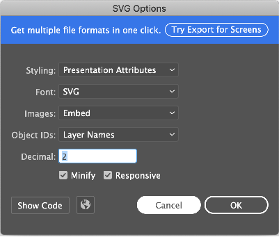 SVG flutter image options