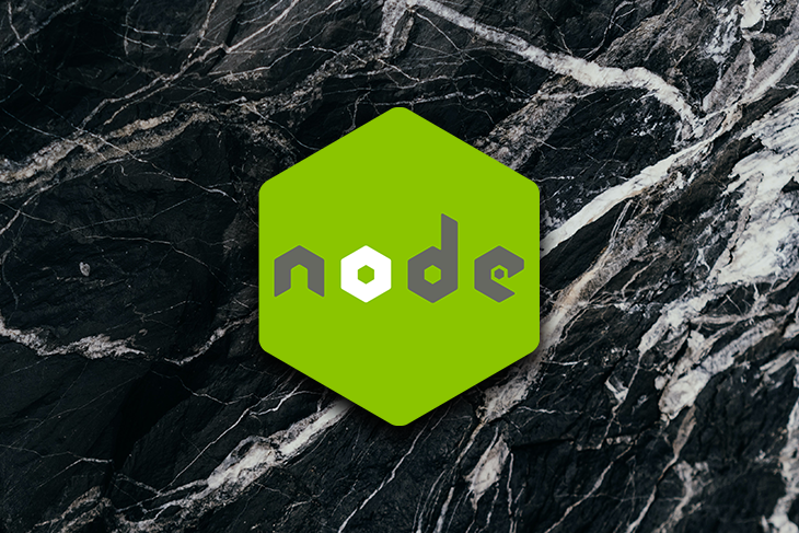 Node Logo Over Obsidian Background