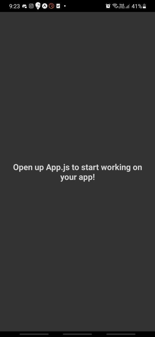 Open App.js with the Text Styled