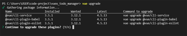 Upgrading your Vue CLI
