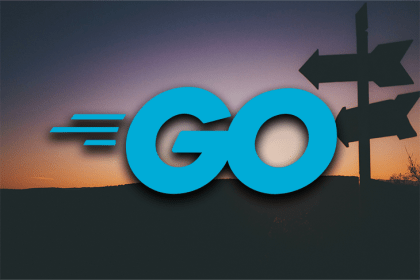 Go Logo With a Sign Pointing in Two Directions in the Background