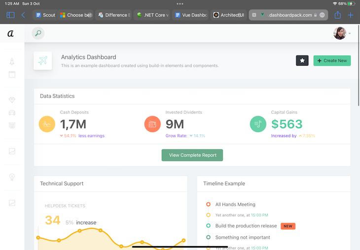 Architectui Vue Dashboard