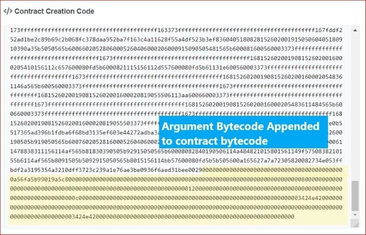 Argument Bytecode Appended