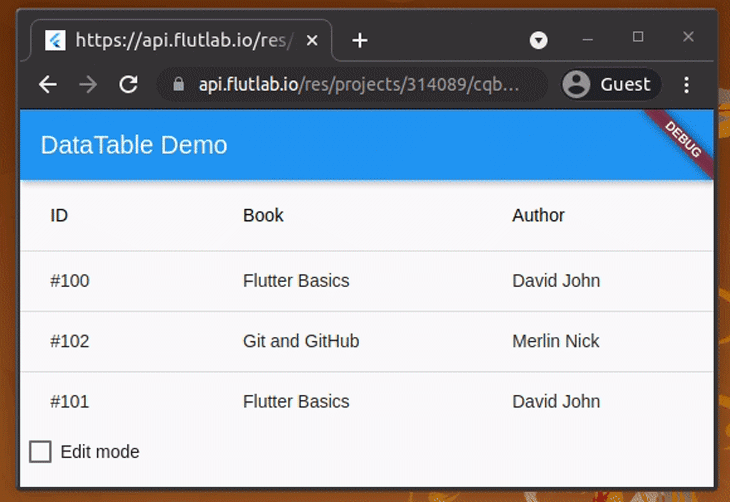 Flutter’s DataTable widget: A guide to displaying data - LogRocket Blog