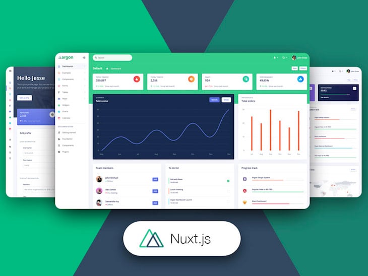 Nuxt Argon Dashboard UI