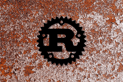 Rust Logo Over Brown Background