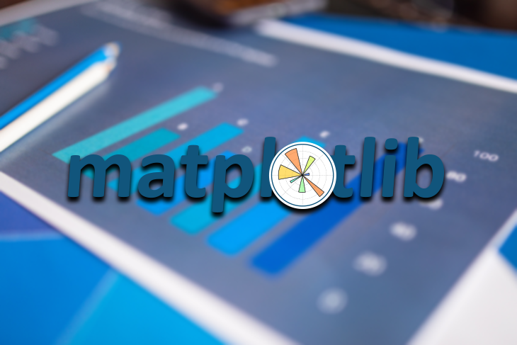 Matplotlib Logo Over a Bar Graph