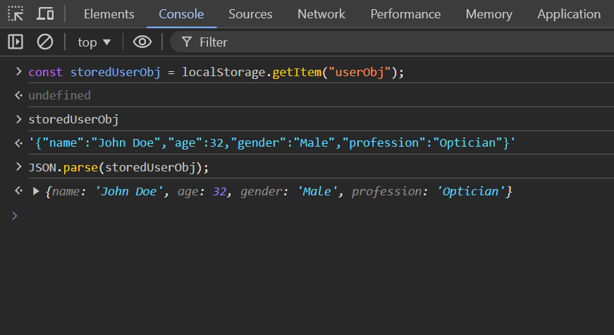 Parsing A String Into A JavaScript Object And Logging It To The Console