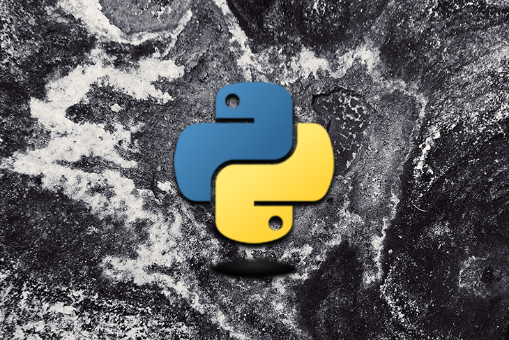 Python Logo Over a Dark Background