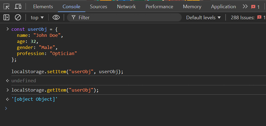 Storing JavaScript Object Data In Web Storage