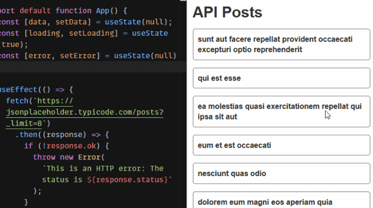 Rendering The API Posts Into The Frontend With Styling