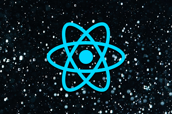 React Logo Over a Black Space Background