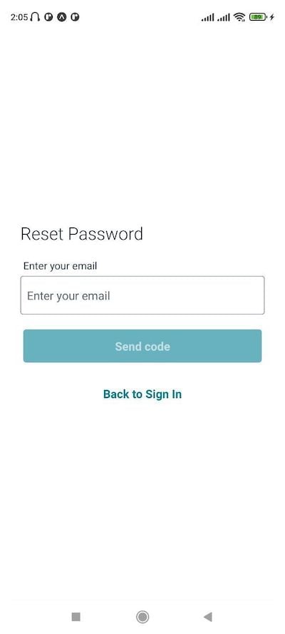Our New Reset Password Screen