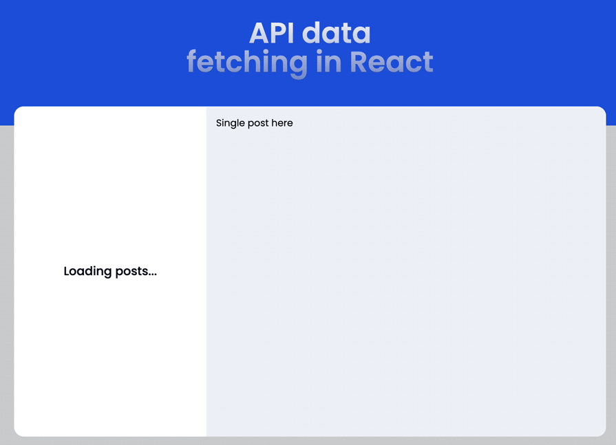 Rendering Post Data With Fetch