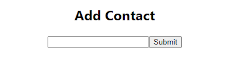Add Contact Field With Submit Button