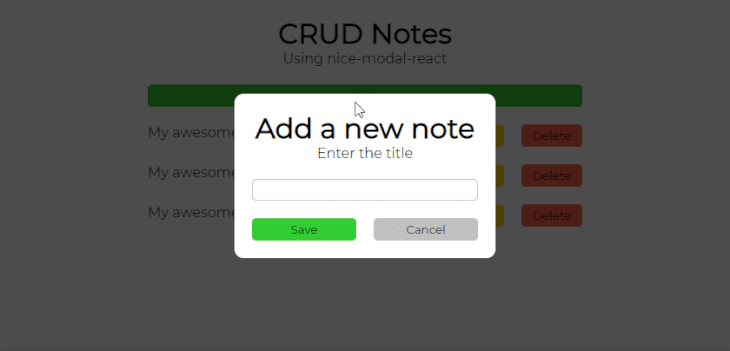 Add and Delete New Note