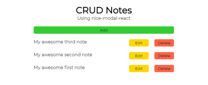 CRUD Notes