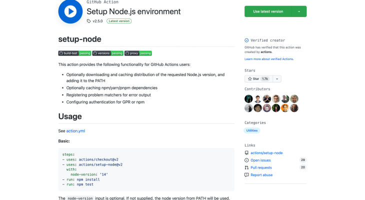 Setup Node.js Environment Description