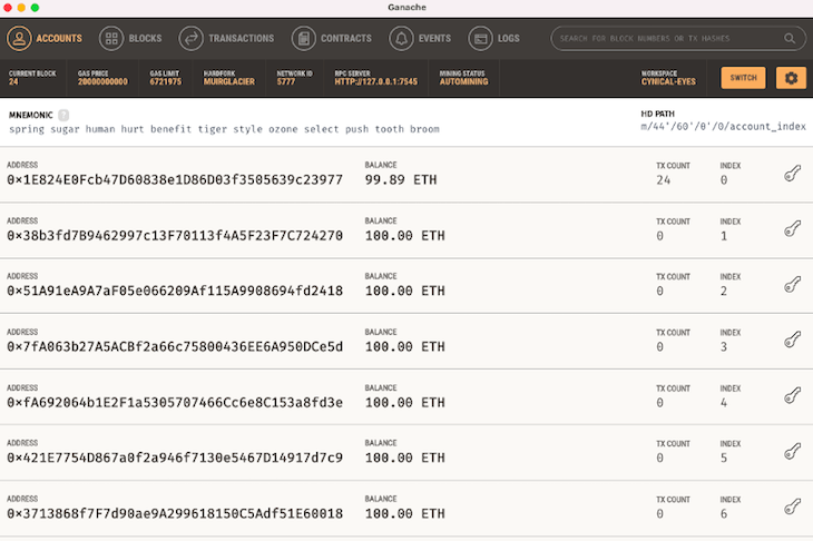Interact with smart contracts via React and a Node.js API - LogRocket Blog