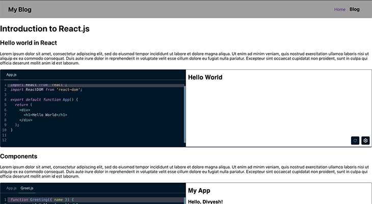 Build an interactive blog with React and Sandpack - LogRocket Blog