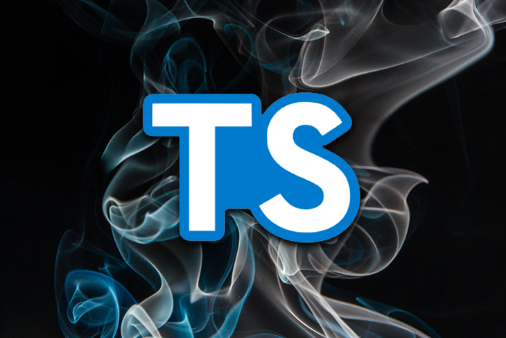 TypeScript Logo Over a Smoky Black Background