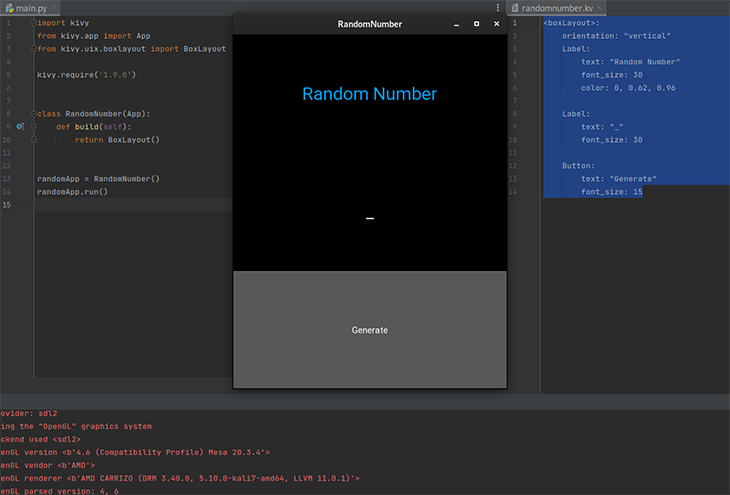 Random number app is generated