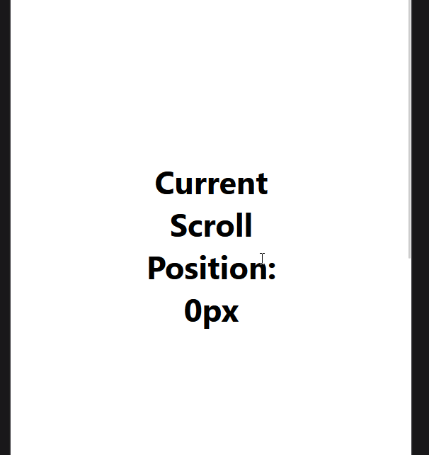 Scrollable Page With Current Scroll Position