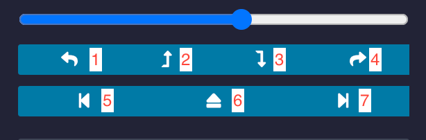 Slider with numbered arrow buttons