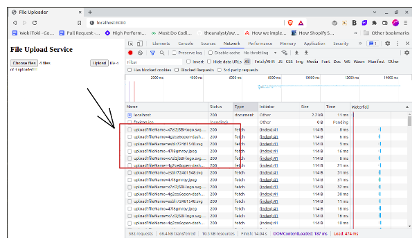 JS Multipart Upload with Parallel Files