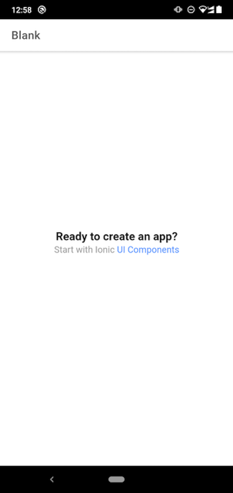 Creating A New Ionic App