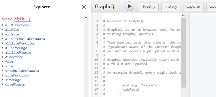 GraphiQL Interface