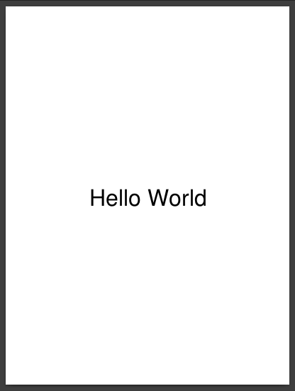 Pdf that says hello world