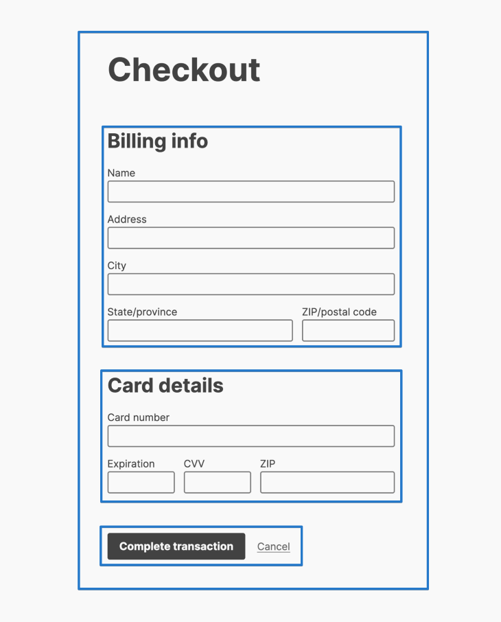 Minimal Checkout Elements Highlighted