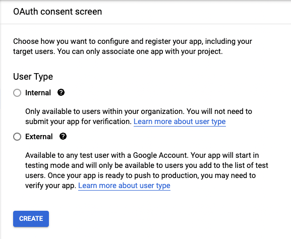 oauth consent screen