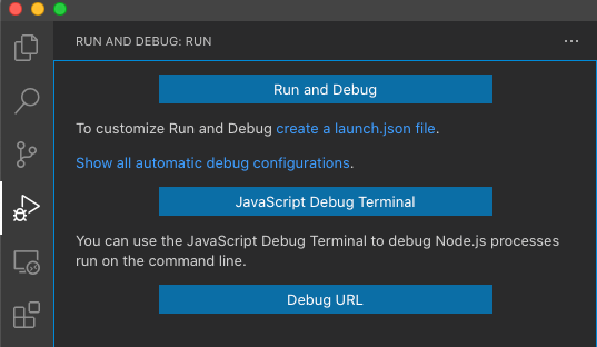 Run and Debug