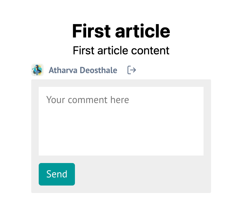 comment box in simple view